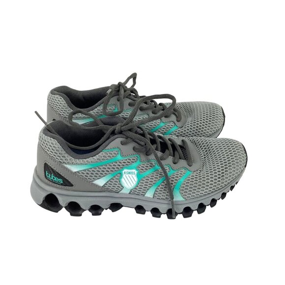 K-SWISS Tubes 200 Training Highrise SHOES Women's SZ 7 Neon Teal Black 112 - Picture 2 of 7